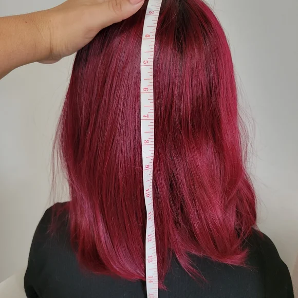 Burgundy Ombre Human Hair Wig